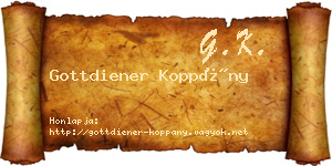 Gottdiener Koppány névjegykártya